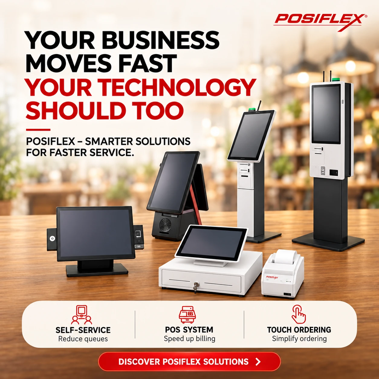 POSIFLEX business machines, POS terminals and self-service kiosks