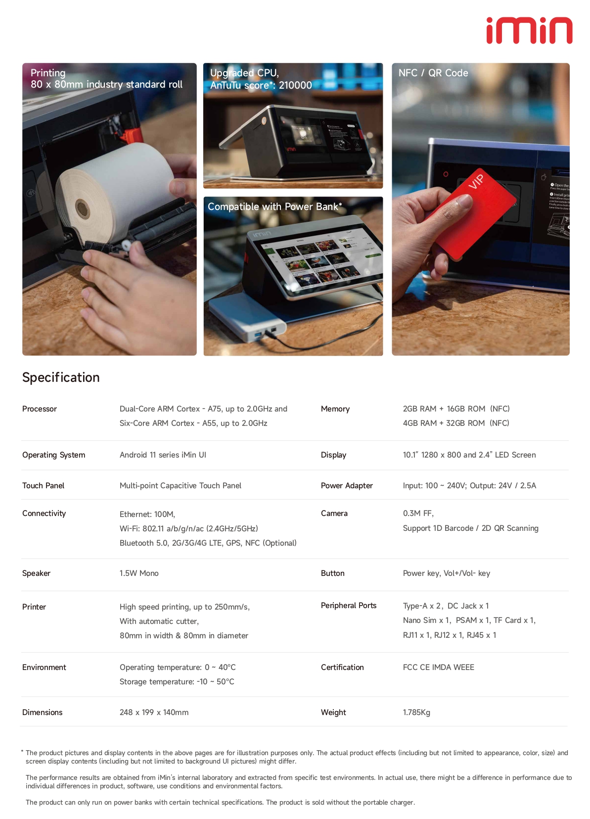 IMIN Falcon 1 Tablet POS (4GB/32GB) - Image 6