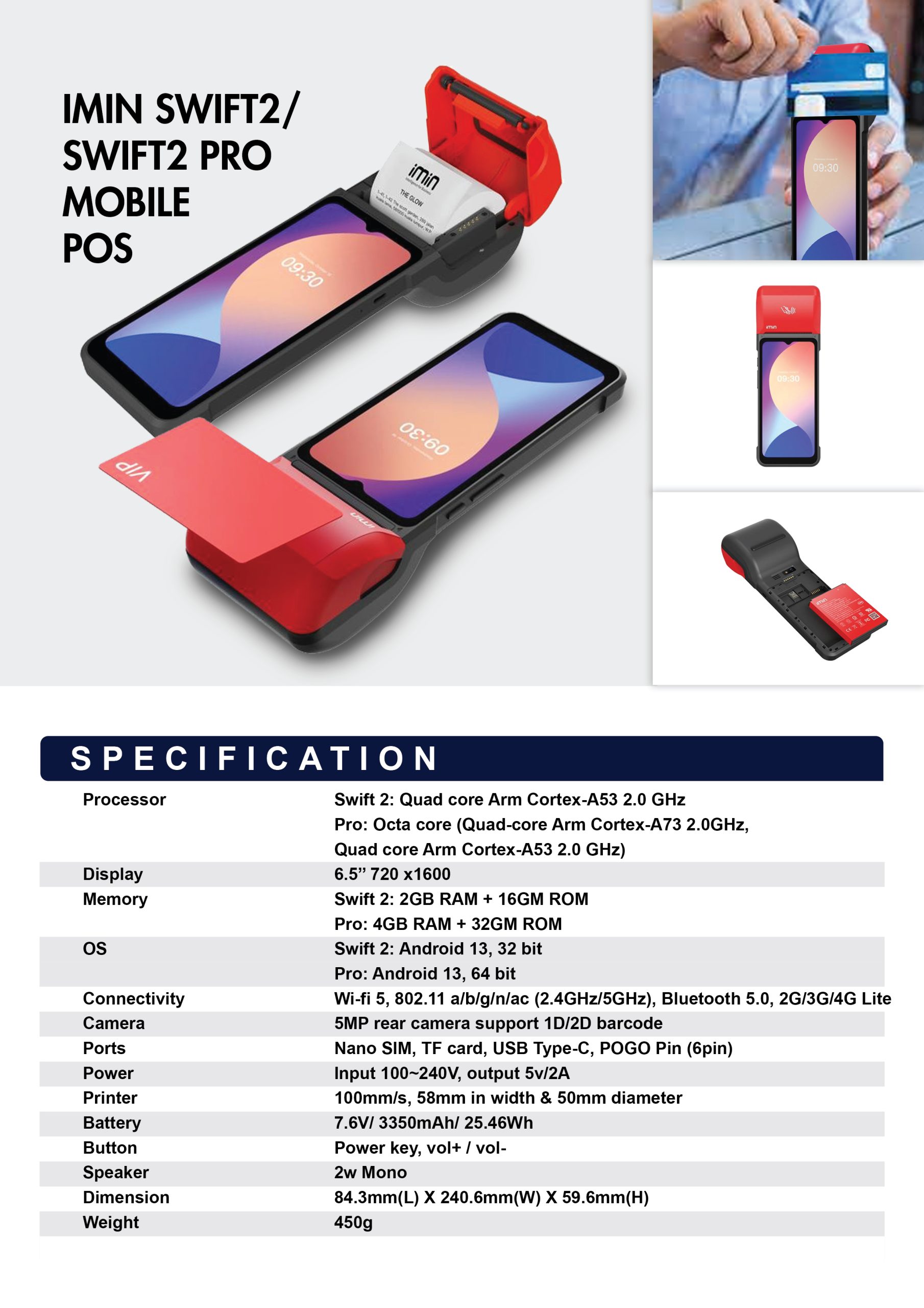 IMIN SWIFT 2 PRO NFC 4GB RAM +32GB ROM (GMS Certified, can use for payment) - Image 7