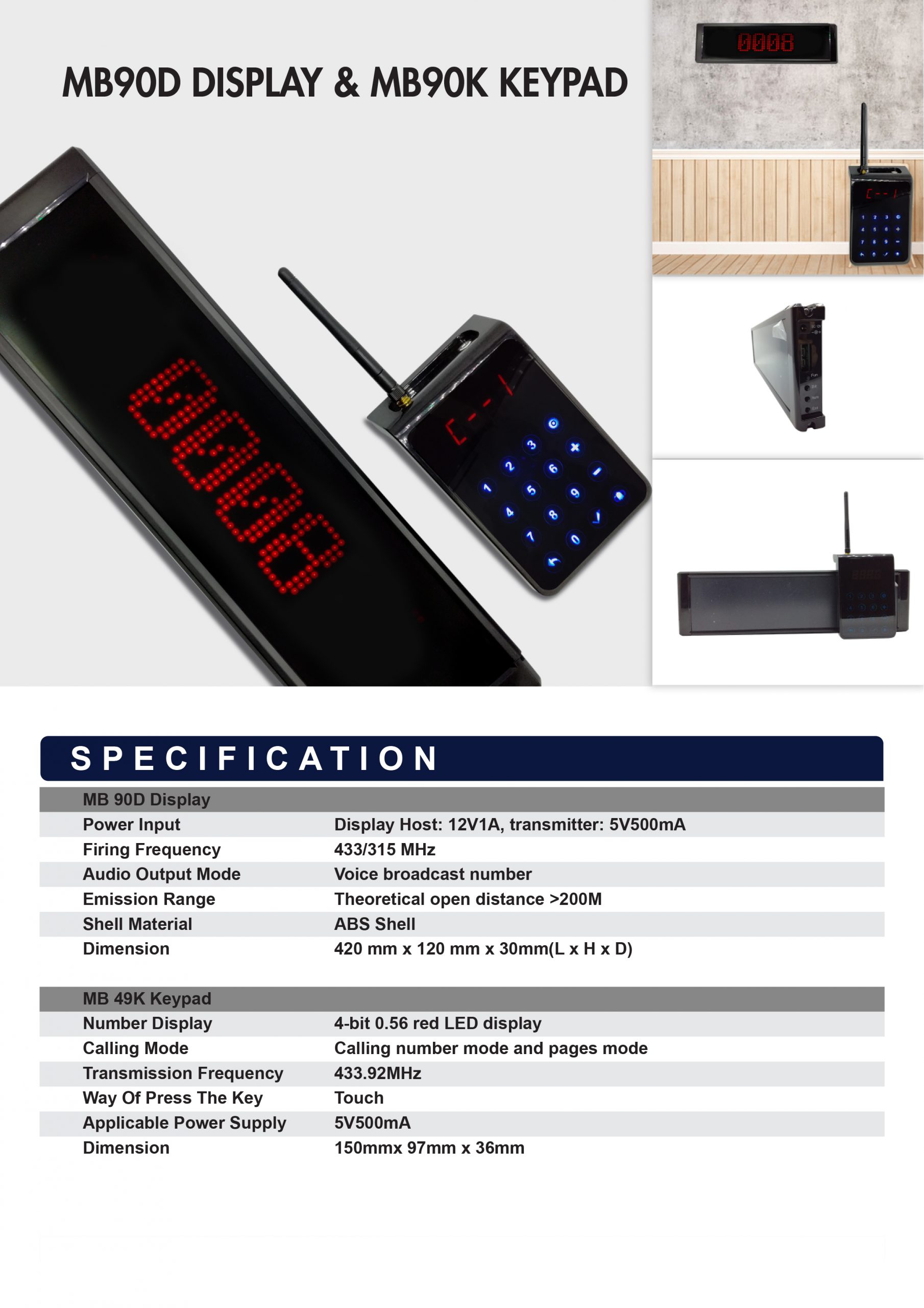 MB90K & MB90D-Call Bell System - Image 5