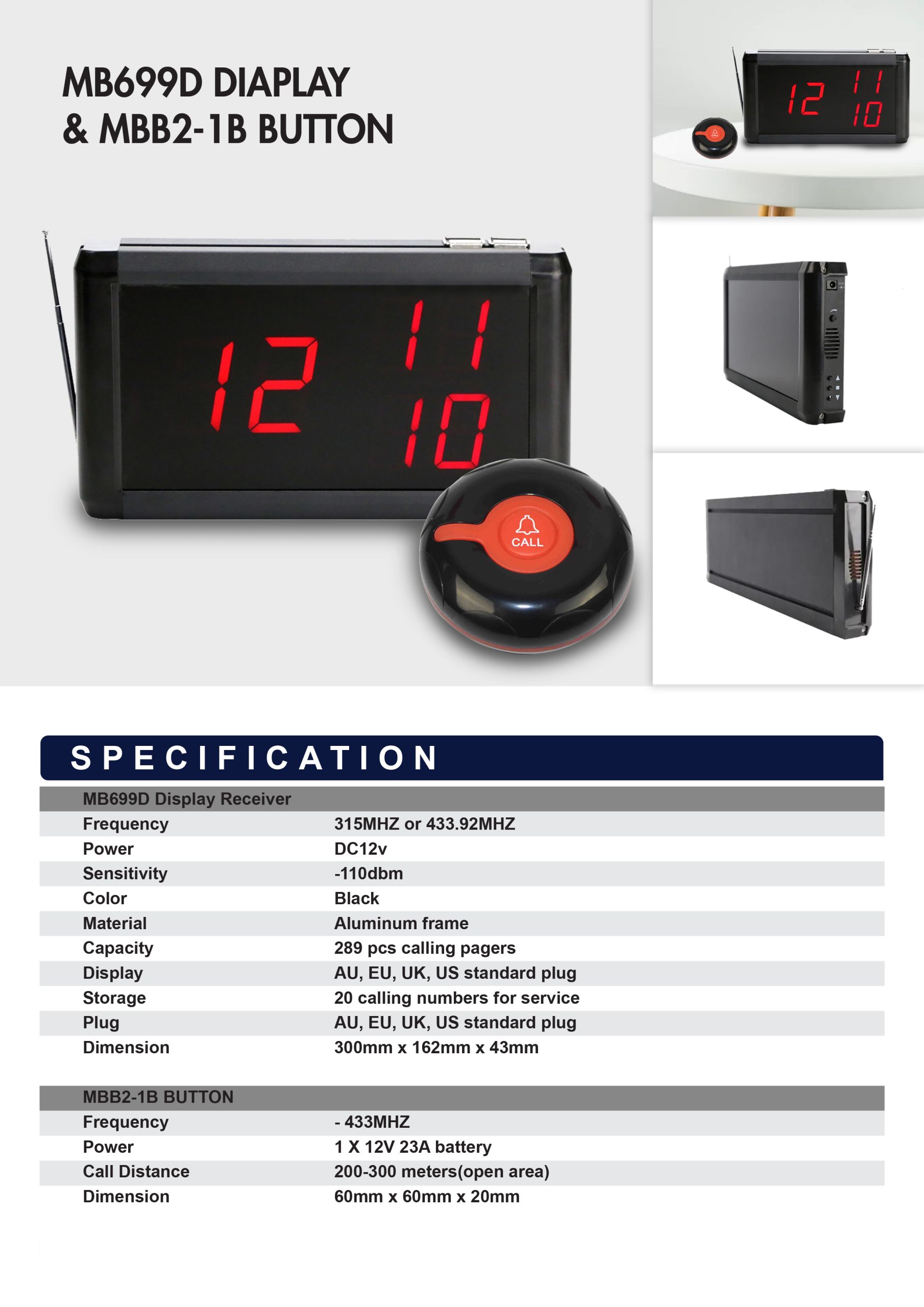 MB699D & MBB2-1B-Call Bell System - Image 5