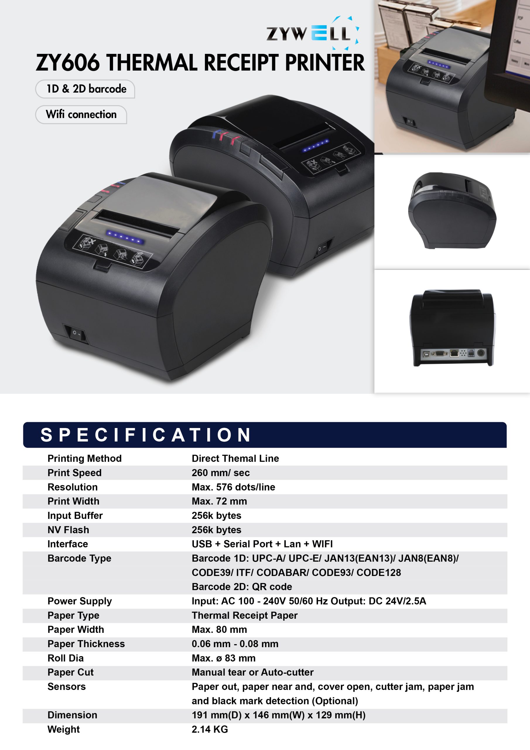 ZYWELL-ZY606-Pos Printer - Image 6